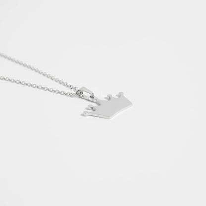 18K Gold PVD Stainless Steel Blank Crown Necklace