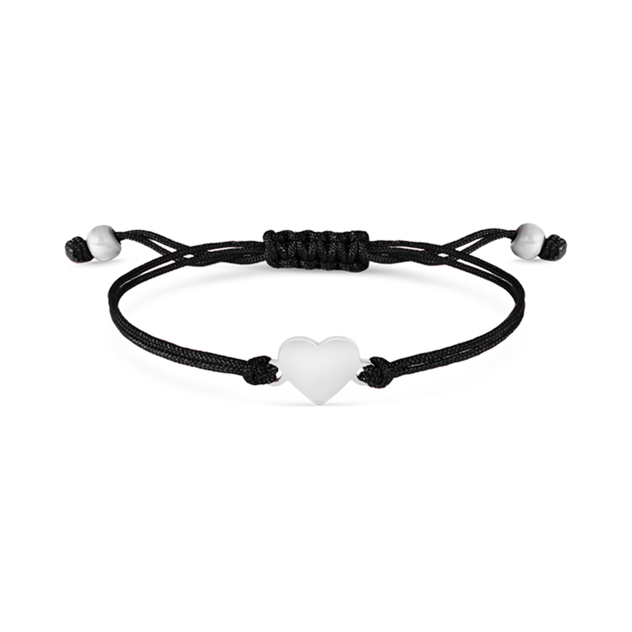 18K Gold PVD Stainless Steel Engravable Heart Friendship Bracelet