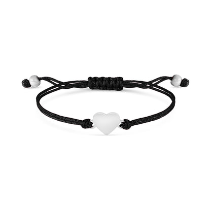 18K Gold PVD Stainless Steel Engravable Heart Friendship Bracelet