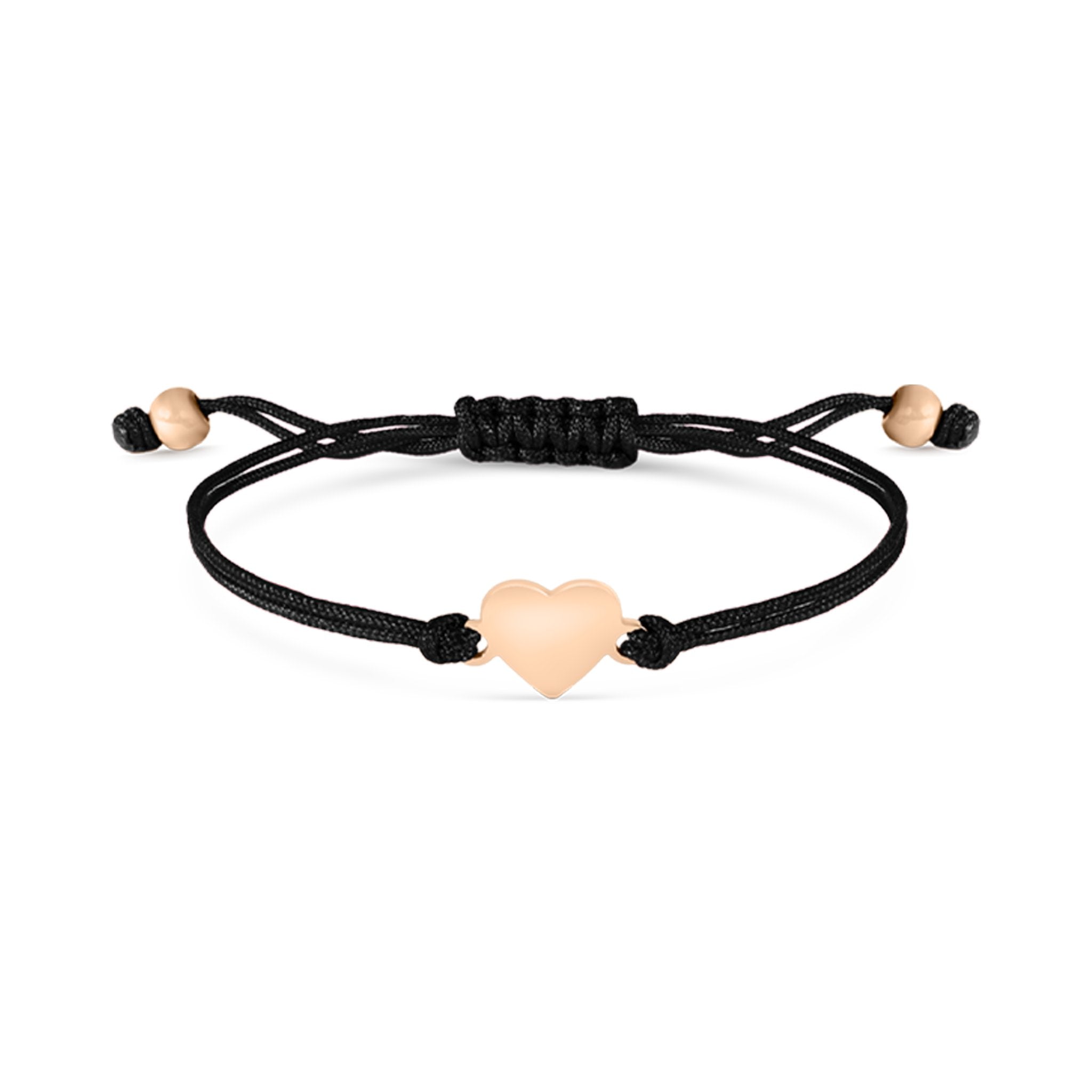 18K Gold PVD Stainless Steel Engravable Heart Friendship Bracelet