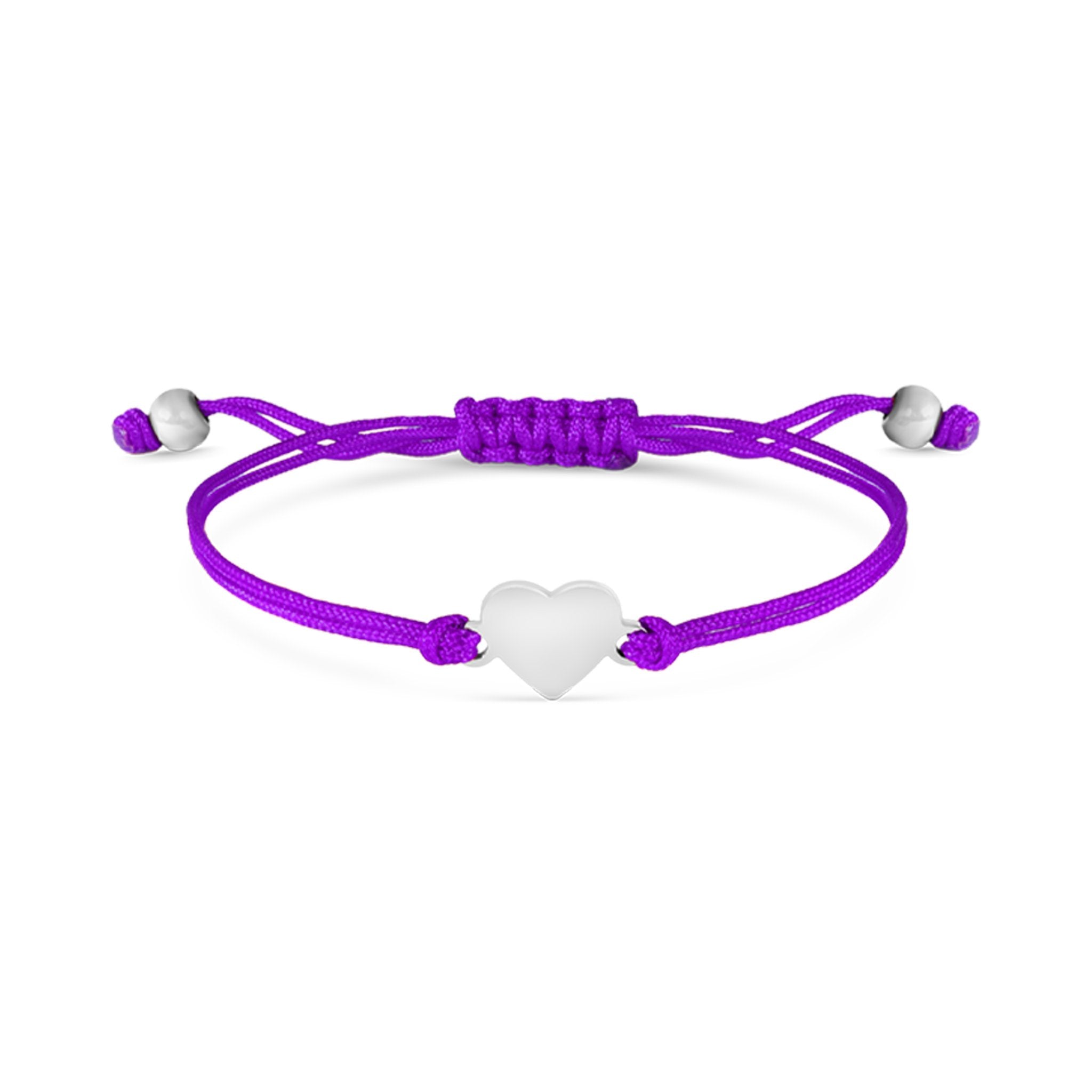 18K Gold PVD Stainless Steel Engravable Heart Friendship Bracelet