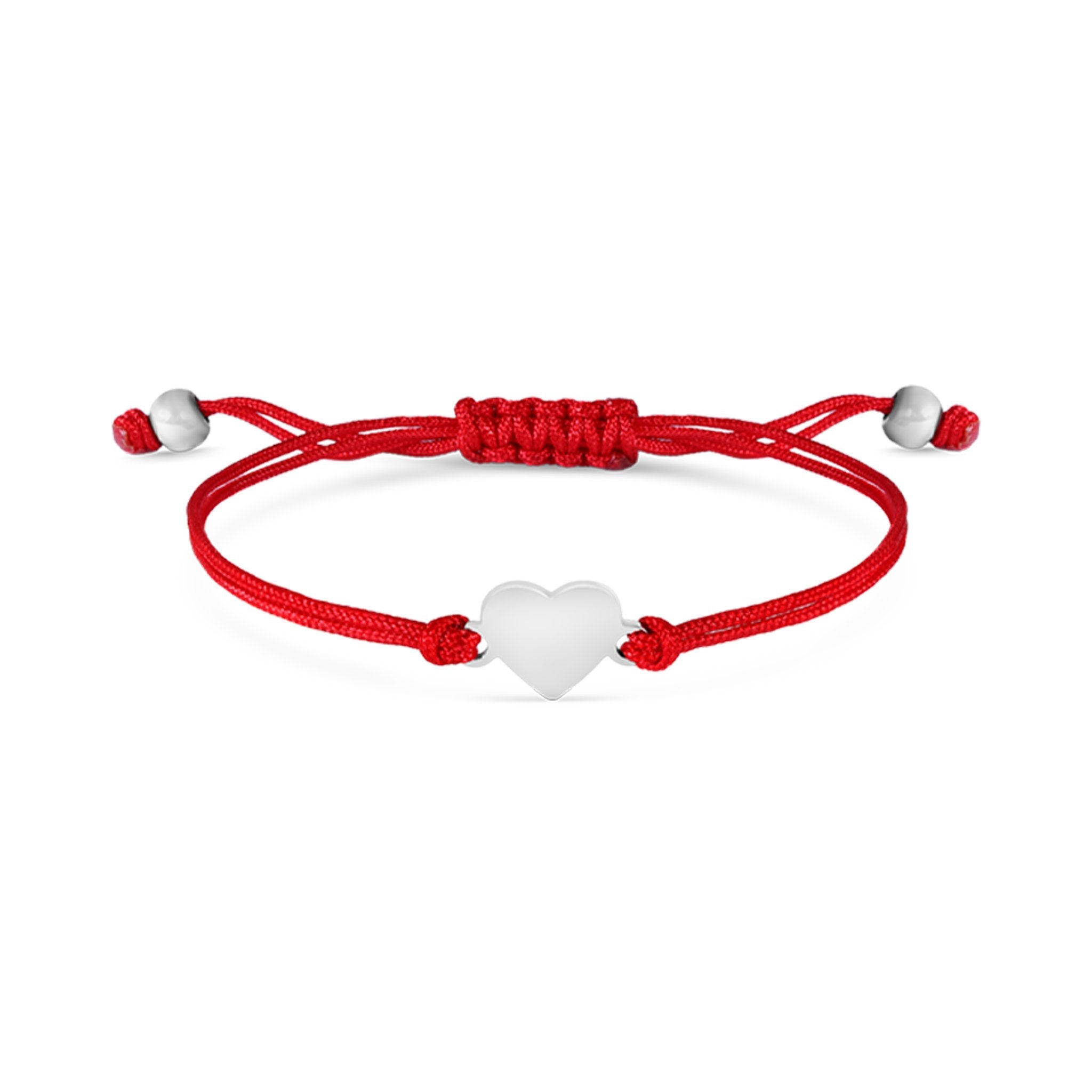 18K Gold PVD Stainless Steel Engravable Heart Friendship Bracelet