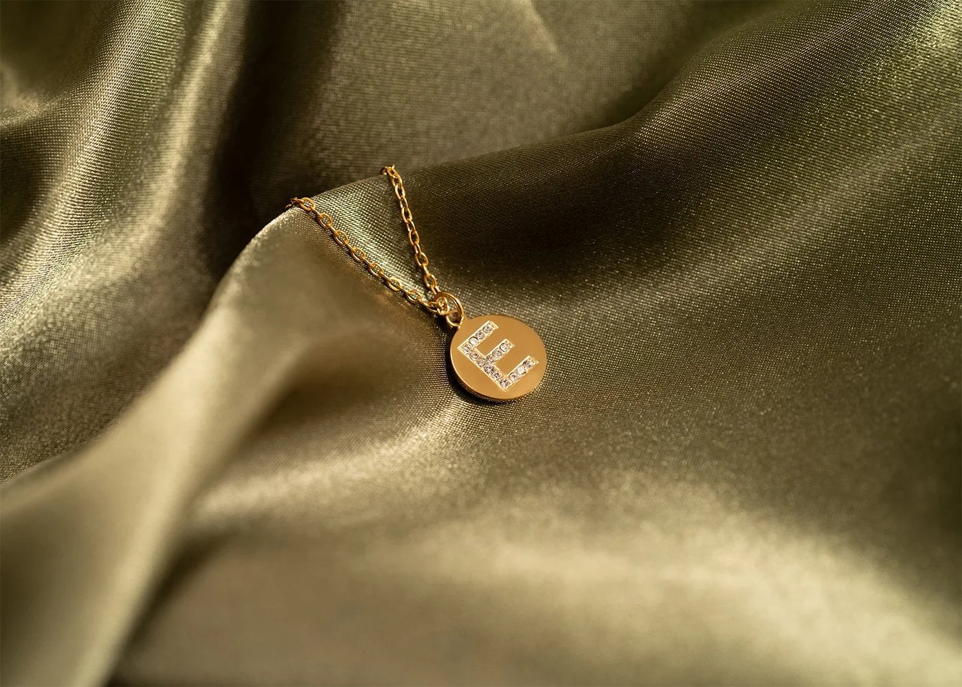 18K Gold PVD Stainless Steel Initial Pendant Necklace