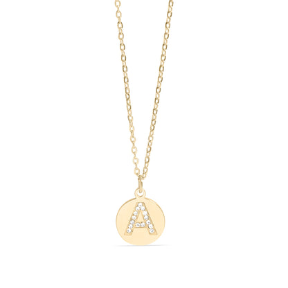 18K Gold PVD Stainless Steel Initial Pendant Necklace