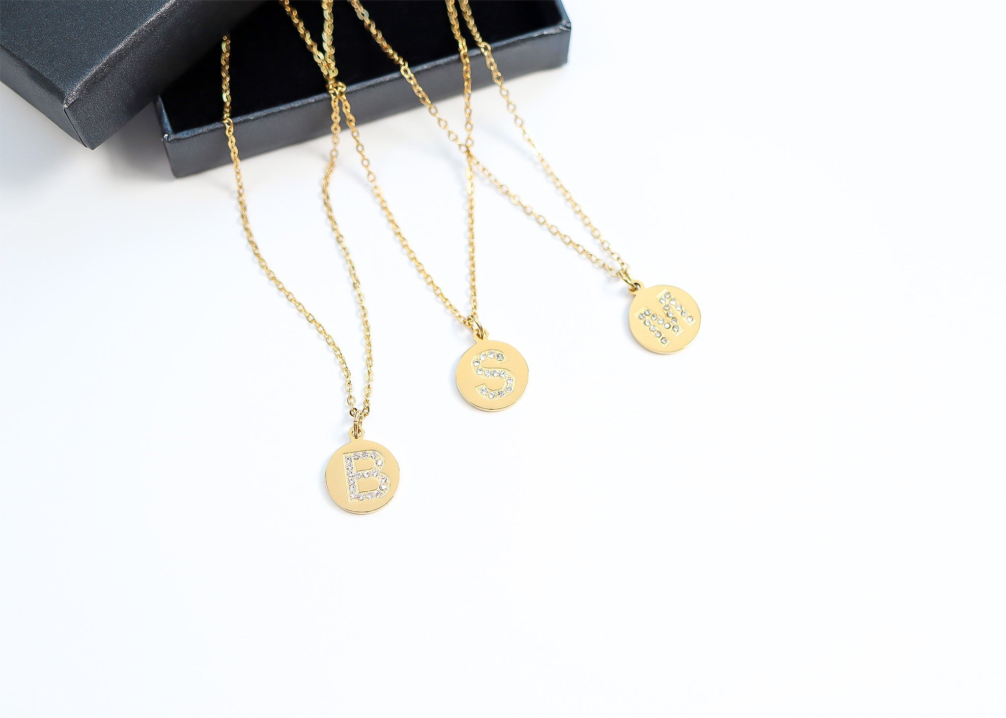 18K Gold PVD Stainless Steel Initial Pendant Necklace