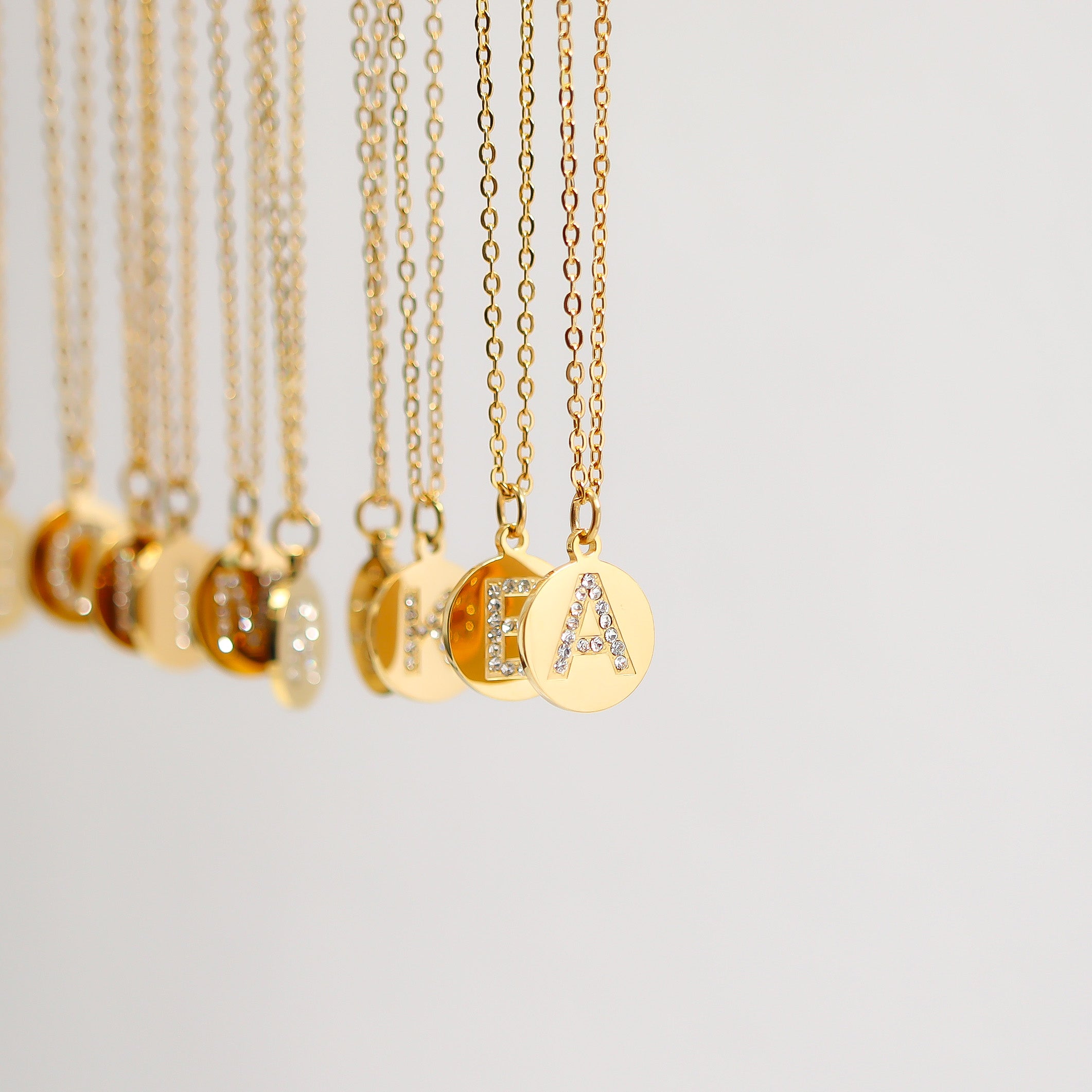 18K Gold PVD Stainless Steel Initial Pendant Necklace