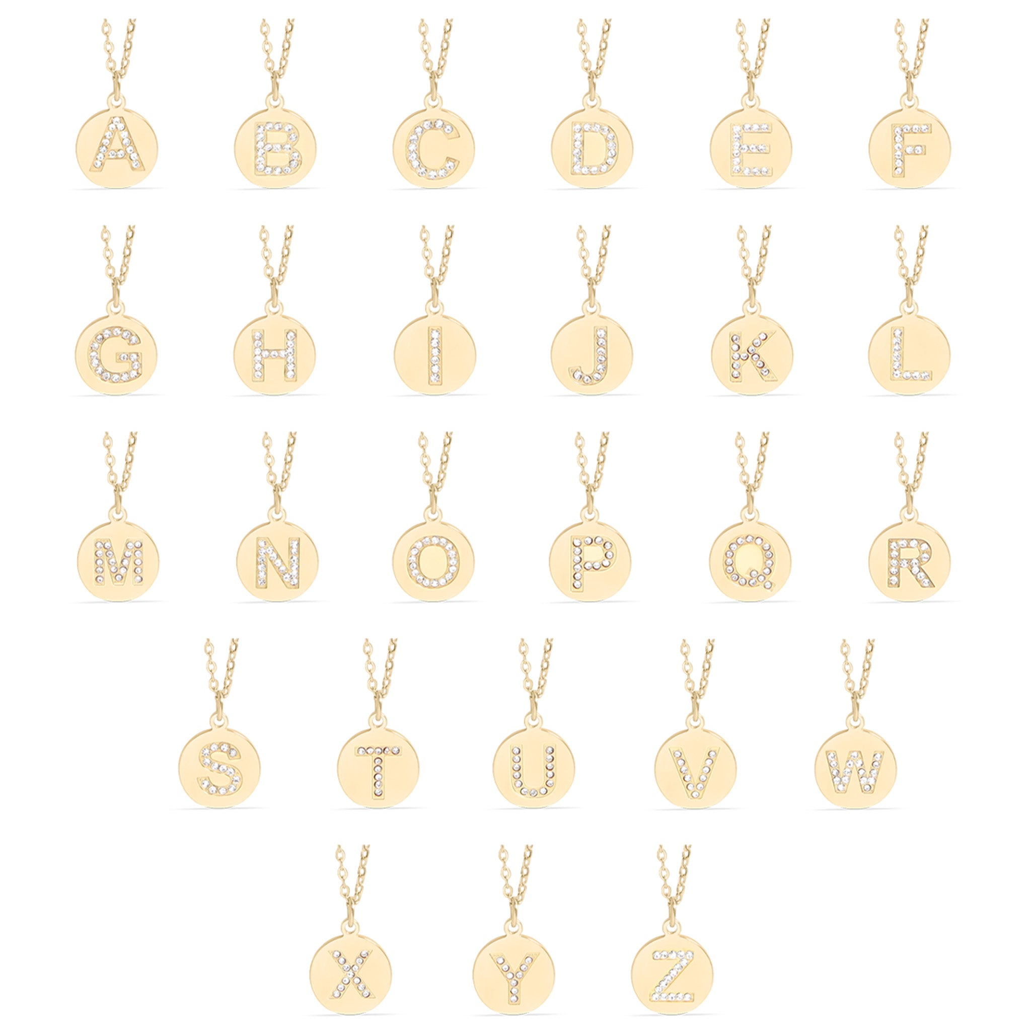 18K Gold PVD Stainless Steel Initial Pendant Necklace