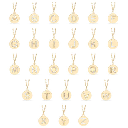18K Gold PVD Stainless Steel Initial Pendant Necklace