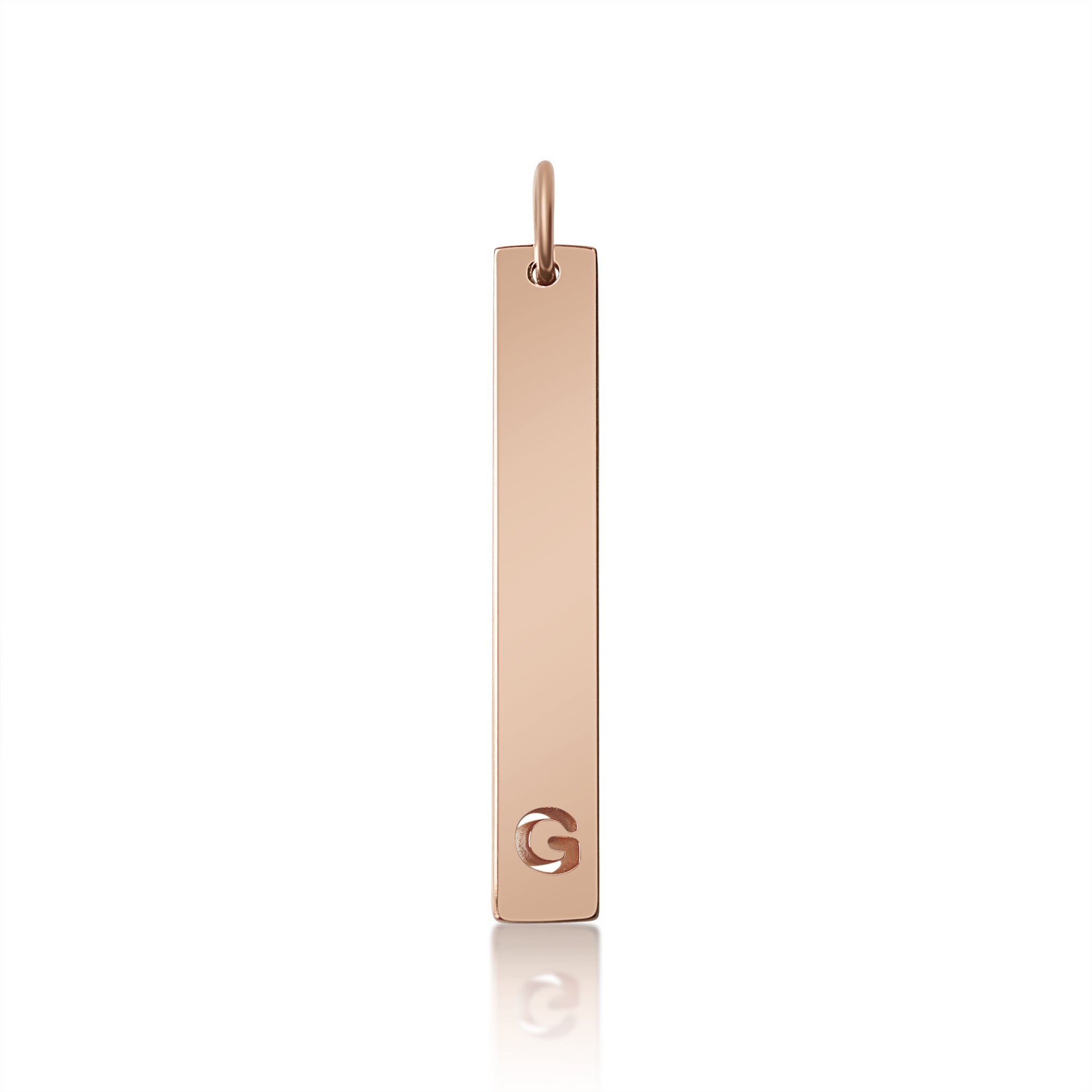 18K PVD Coated Stainless Steel Cutout Initial Pendant