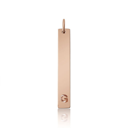 18K PVD Coated Stainless Steel Cutout Initial Pendant