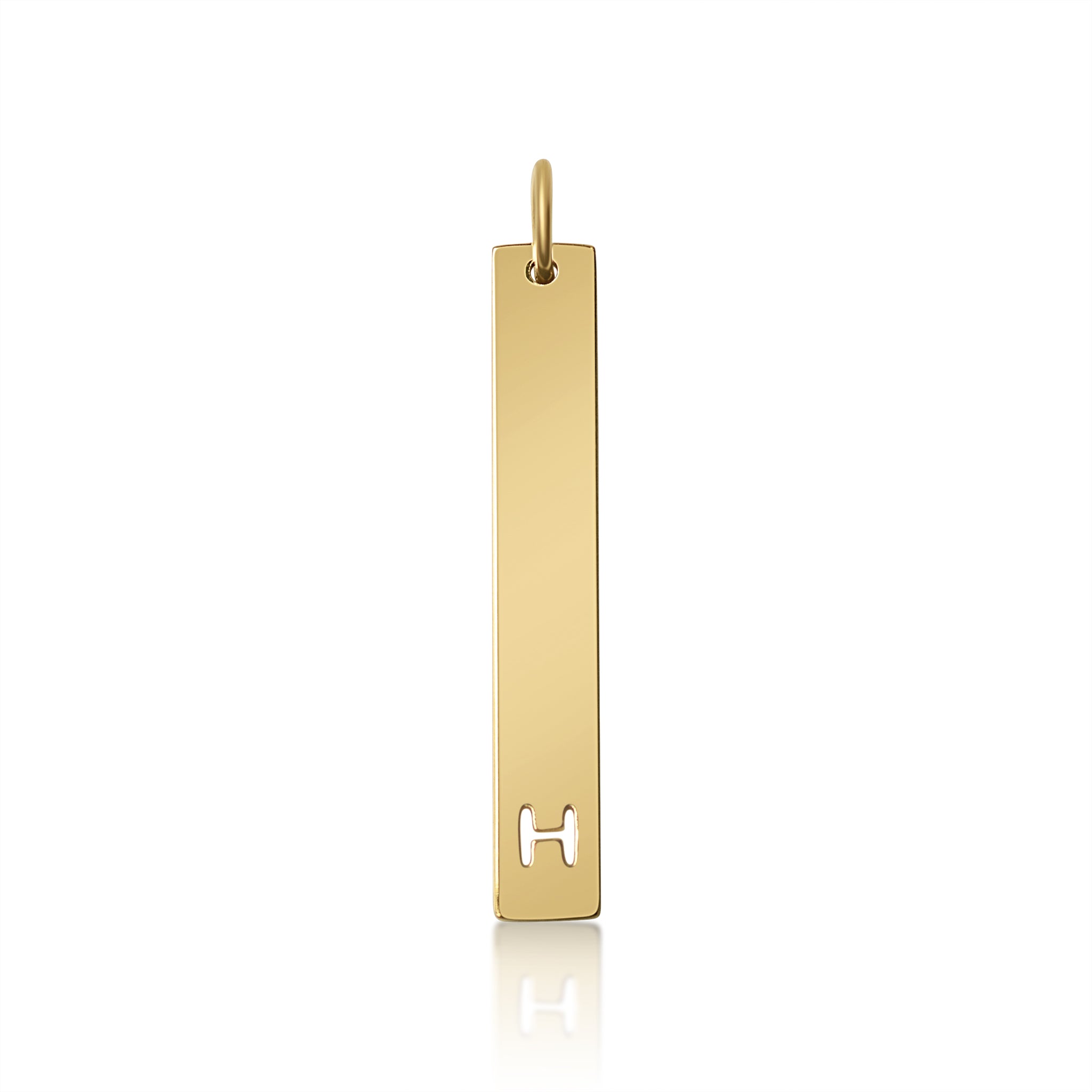 18K PVD Coated Stainless Steel Cutout Initial Pendant