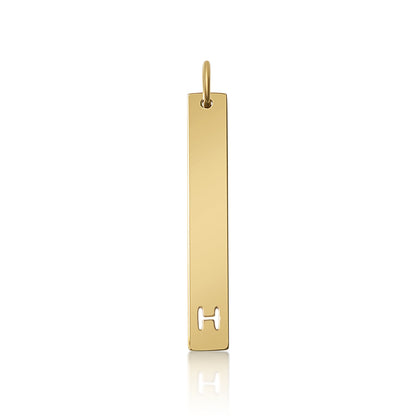 18K PVD Coated Stainless Steel Cutout Initial Pendant