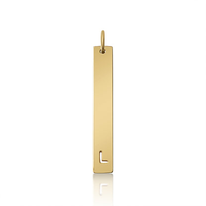 18K PVD Coated Stainless Steel Cutout Initial Pendant