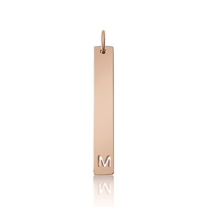 18K PVD Coated Stainless Steel Cutout Initial Pendant