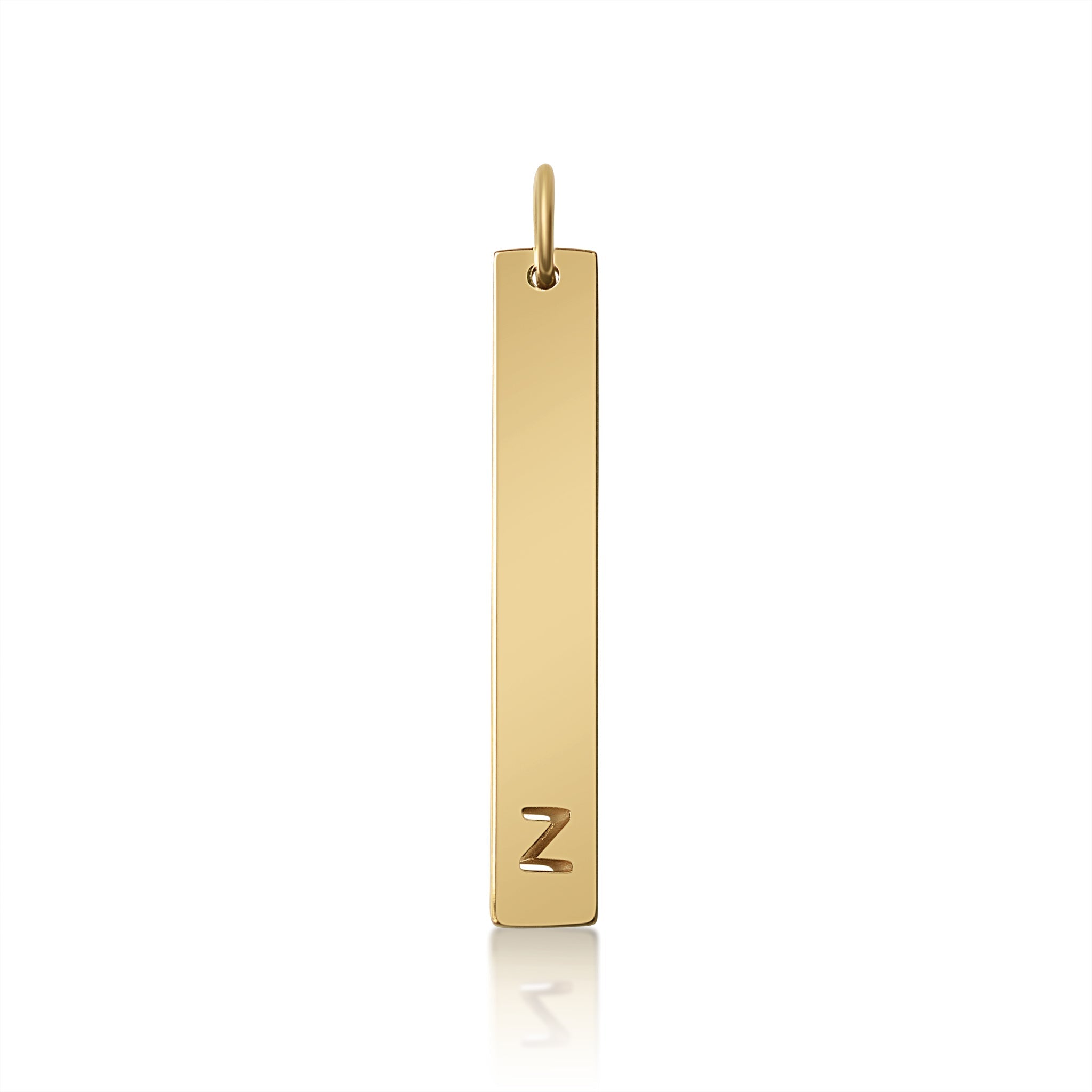 18K PVD Coated Stainless Steel Cutout Initial Pendant