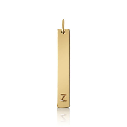 18K PVD Coated Stainless Steel Cutout Initial Pendant