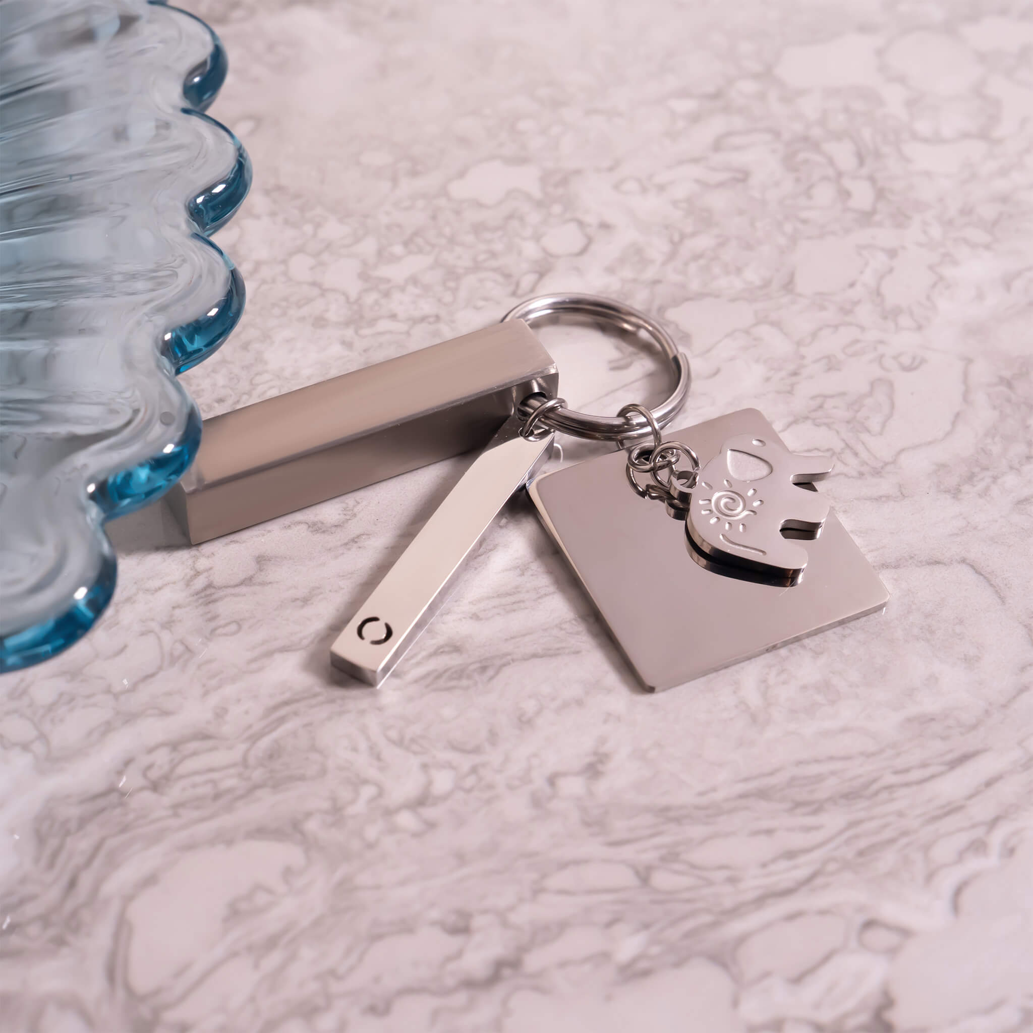 18K PVD Coated Stainless Steel Cutout Initial Pendant