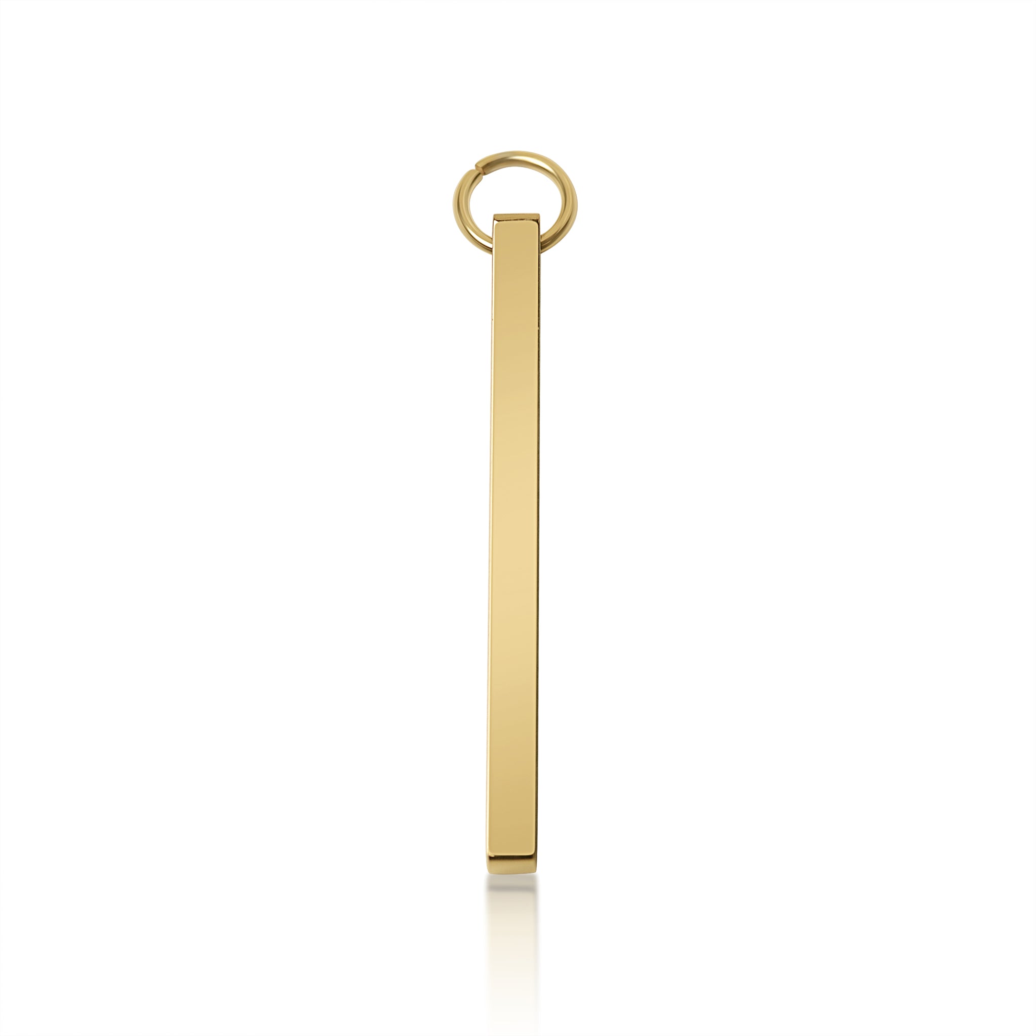 18K PVD Coated Stainless Steel Cutout Initial Pendant