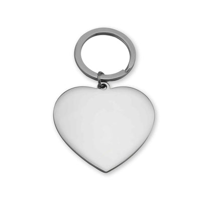 18K Gold PVD Stainless Steel Engravable Heart Keychain