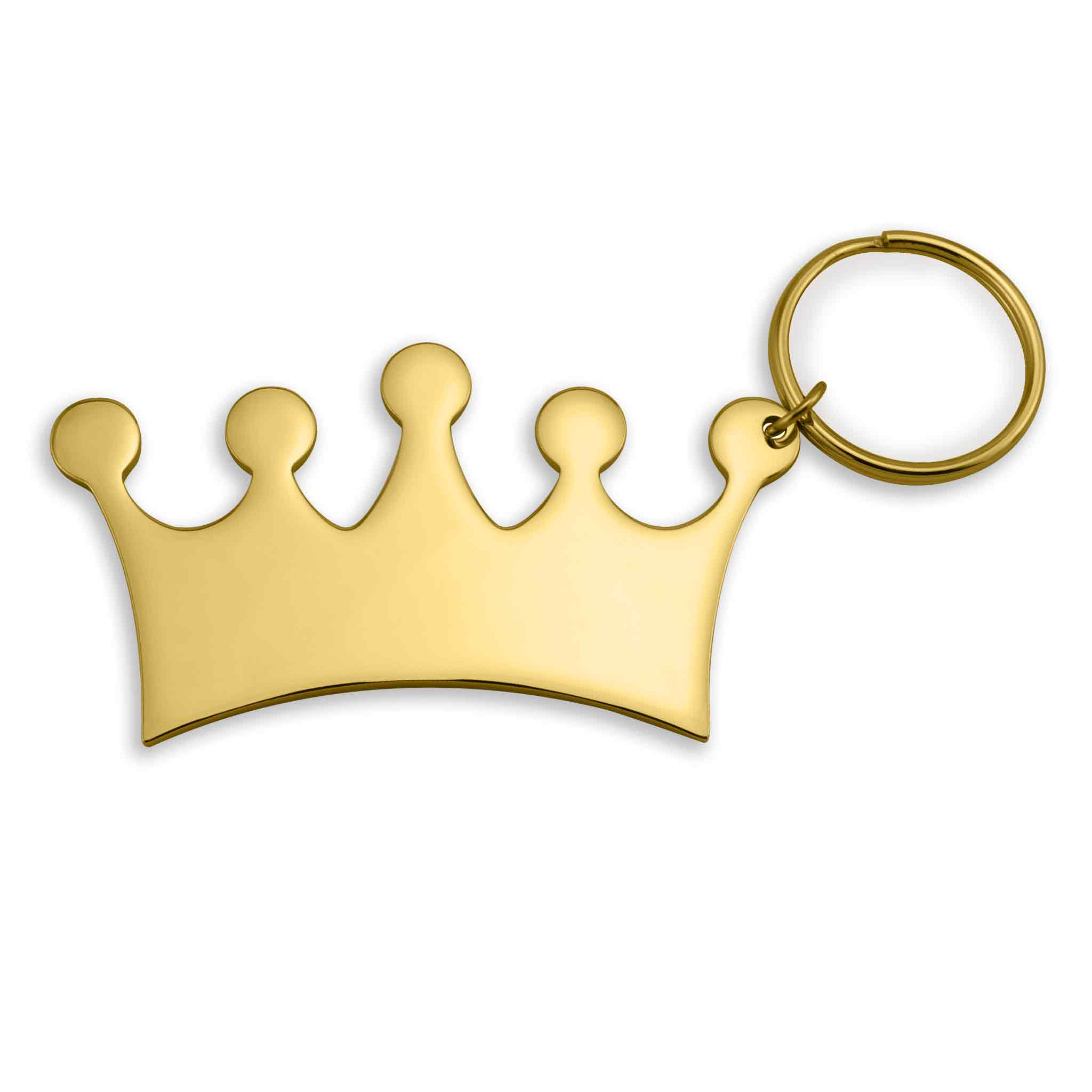 Stainless Steel Engravable Crown Keychain