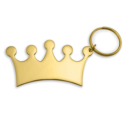 Stainless Steel Engravable Crown Keychain
