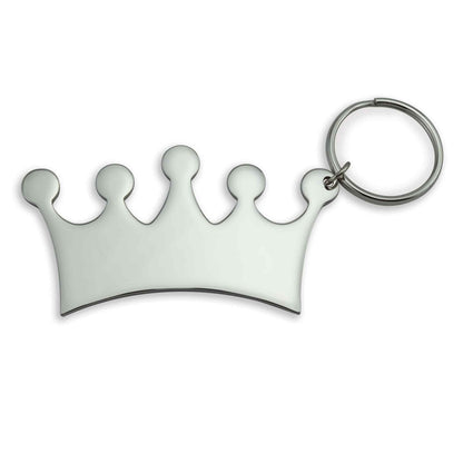 Stainless Steel Engravable Crown Keychain