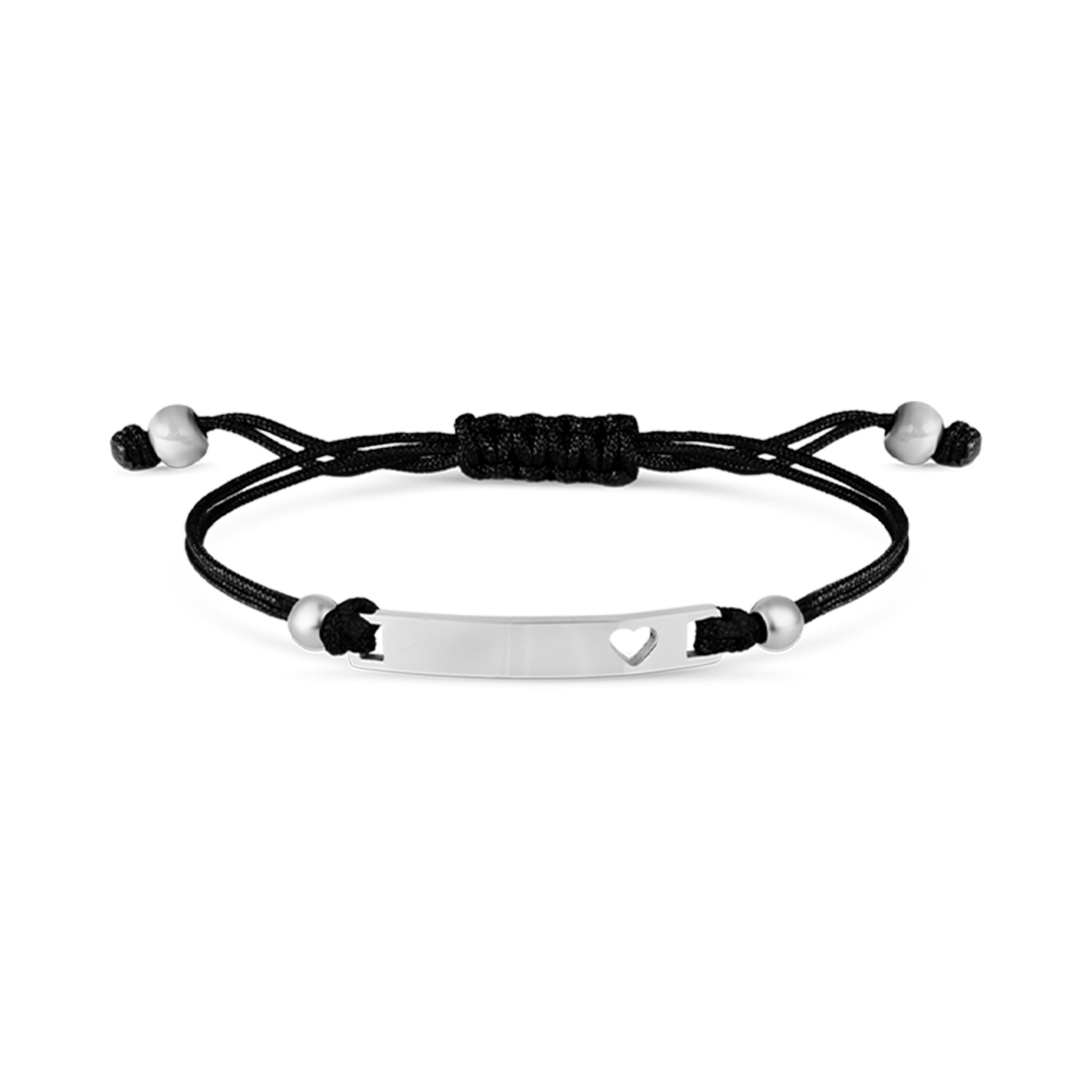 18K Gold PVD Stainless Steel Engravable Cutout Heart Friendship Curved Bar Bracelet
