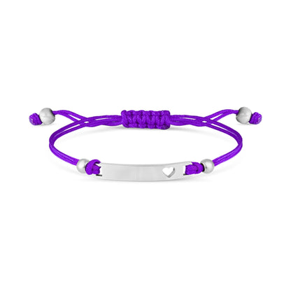 18K Gold PVD Stainless Steel Engravable Cutout Heart Friendship Curved Bar Bracelet