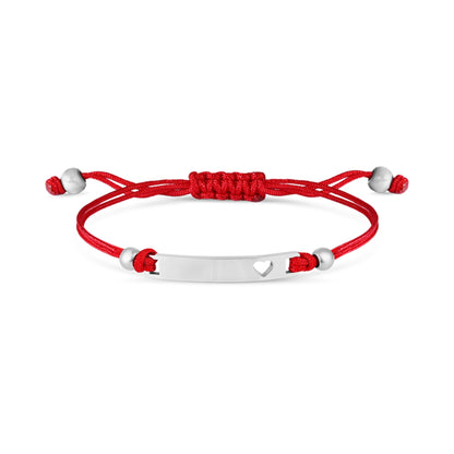 18K Gold PVD Stainless Steel Engravable Cutout Heart Friendship Curved Bar Bracelet