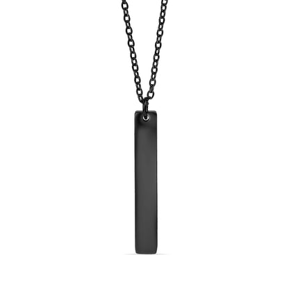18K Gold PVD Stainless Steel Vertical Bar Necklace