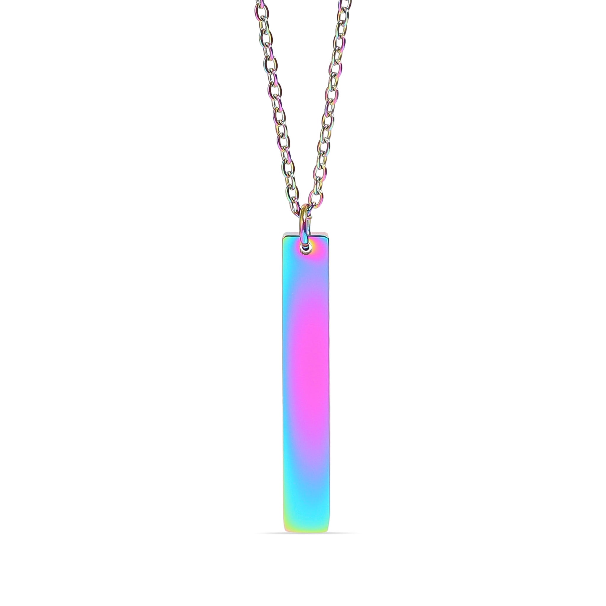 18K Gold PVD Stainless Steel Vertical Bar Necklace