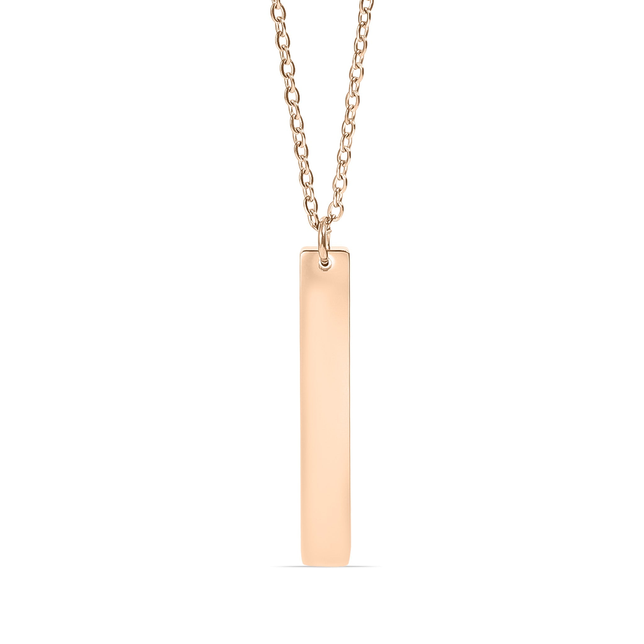 18K Gold PVD Stainless Steel Vertical Bar Necklace