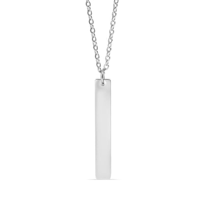 18K Gold PVD Stainless Steel Vertical Bar Necklace