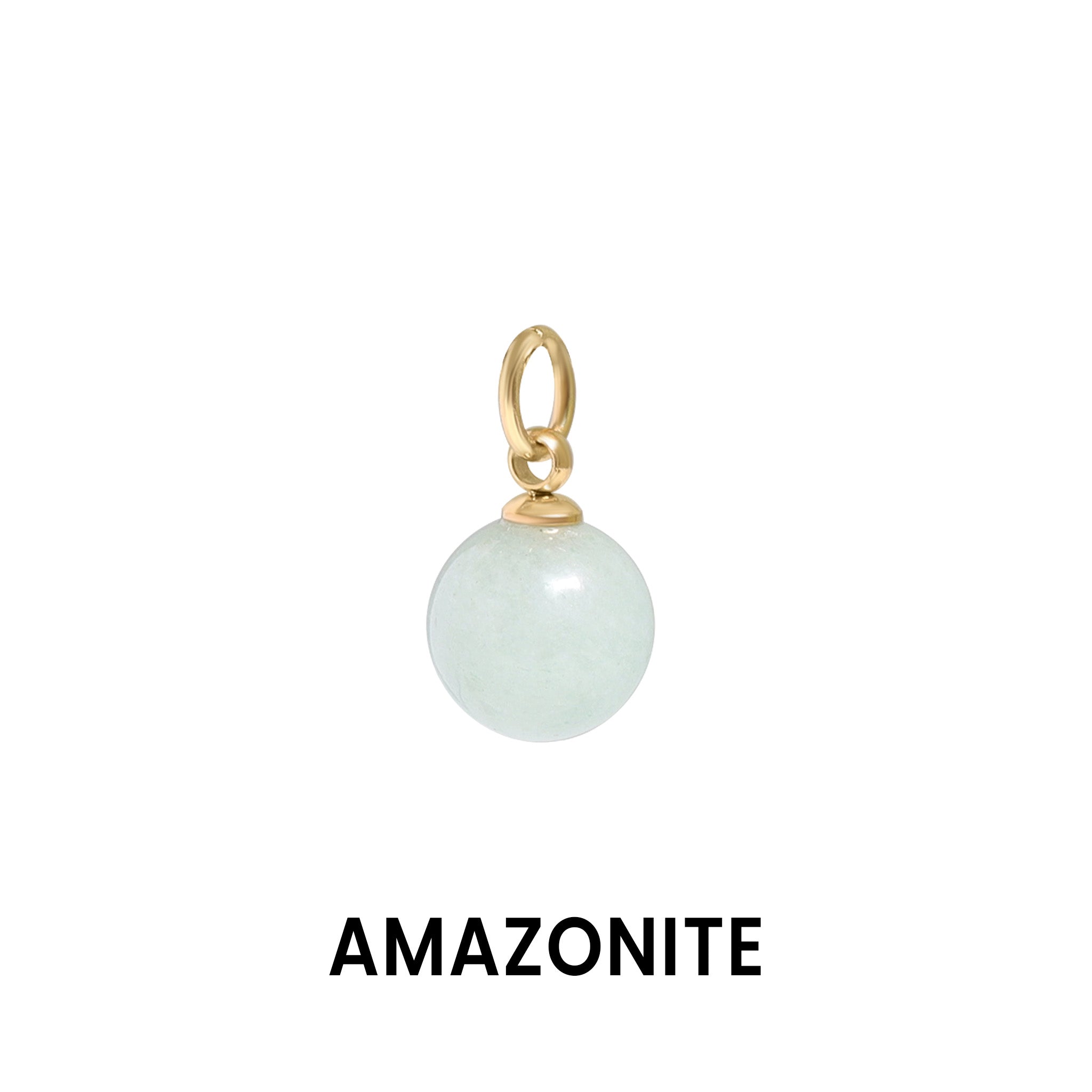 18K Gold PVD Stainless Steel Semi Precious Natural Stone Charms