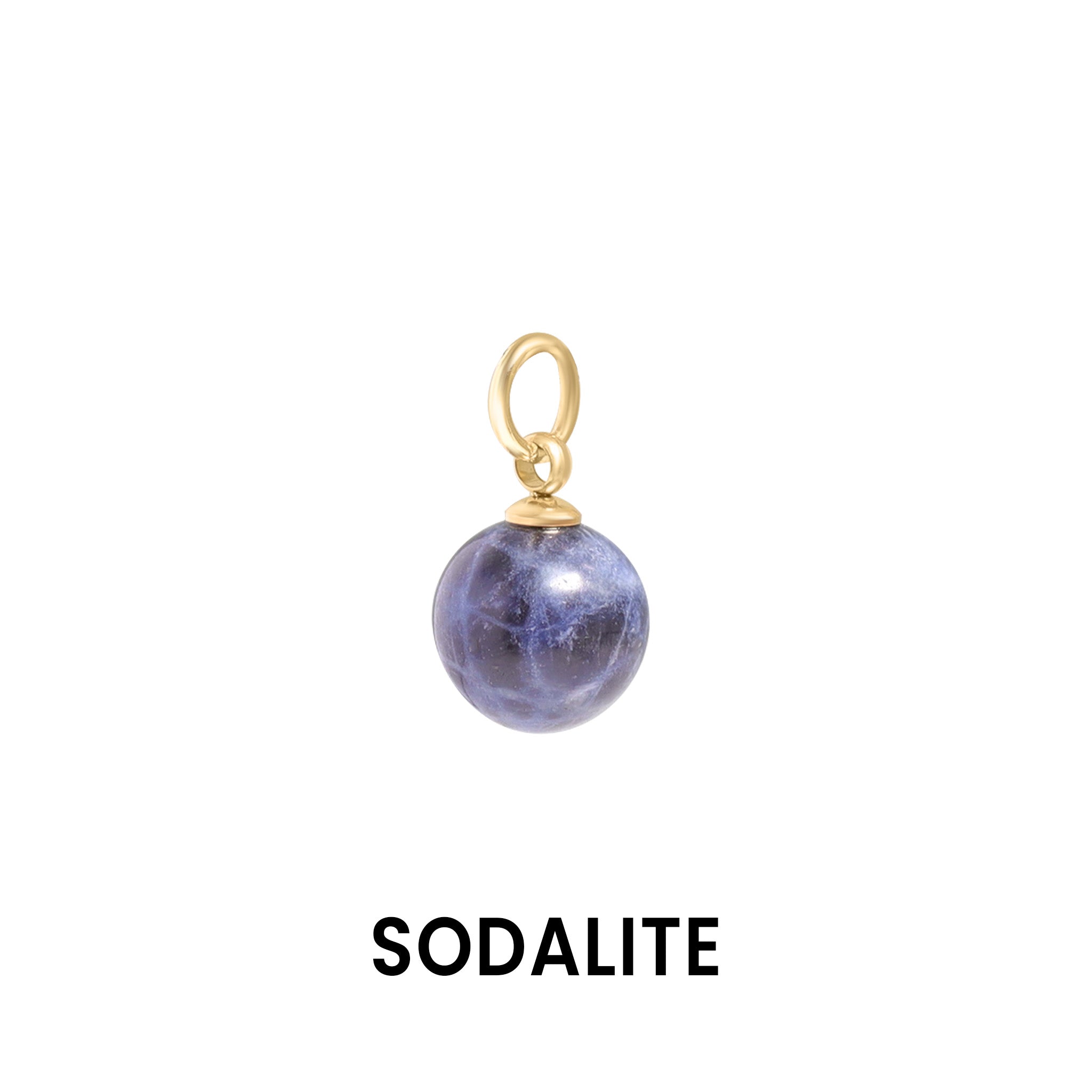 18K Gold PVD Stainless Steel Semi Precious Natural Stone Charms