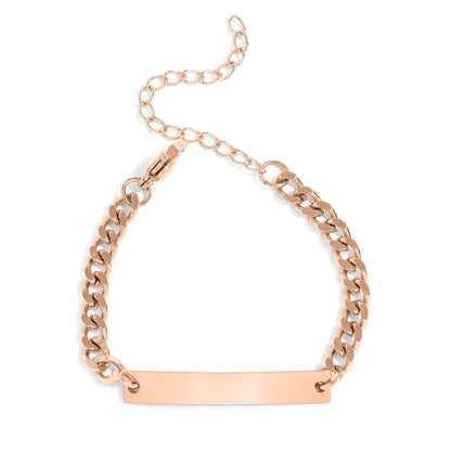 18K Gold PVD Stainless Steel Mini Kids/Baby Curved Bar Bracelet