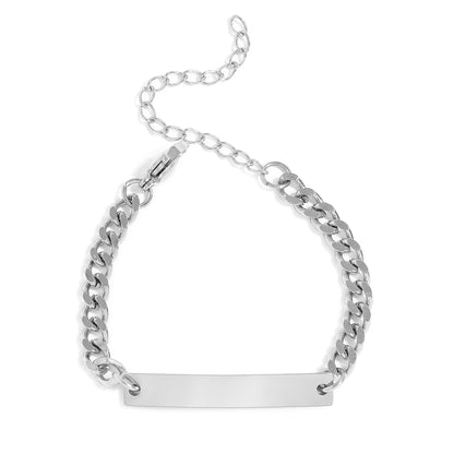18K Gold PVD Stainless Steel Mini Kids/Baby Curved Bar Bracelet