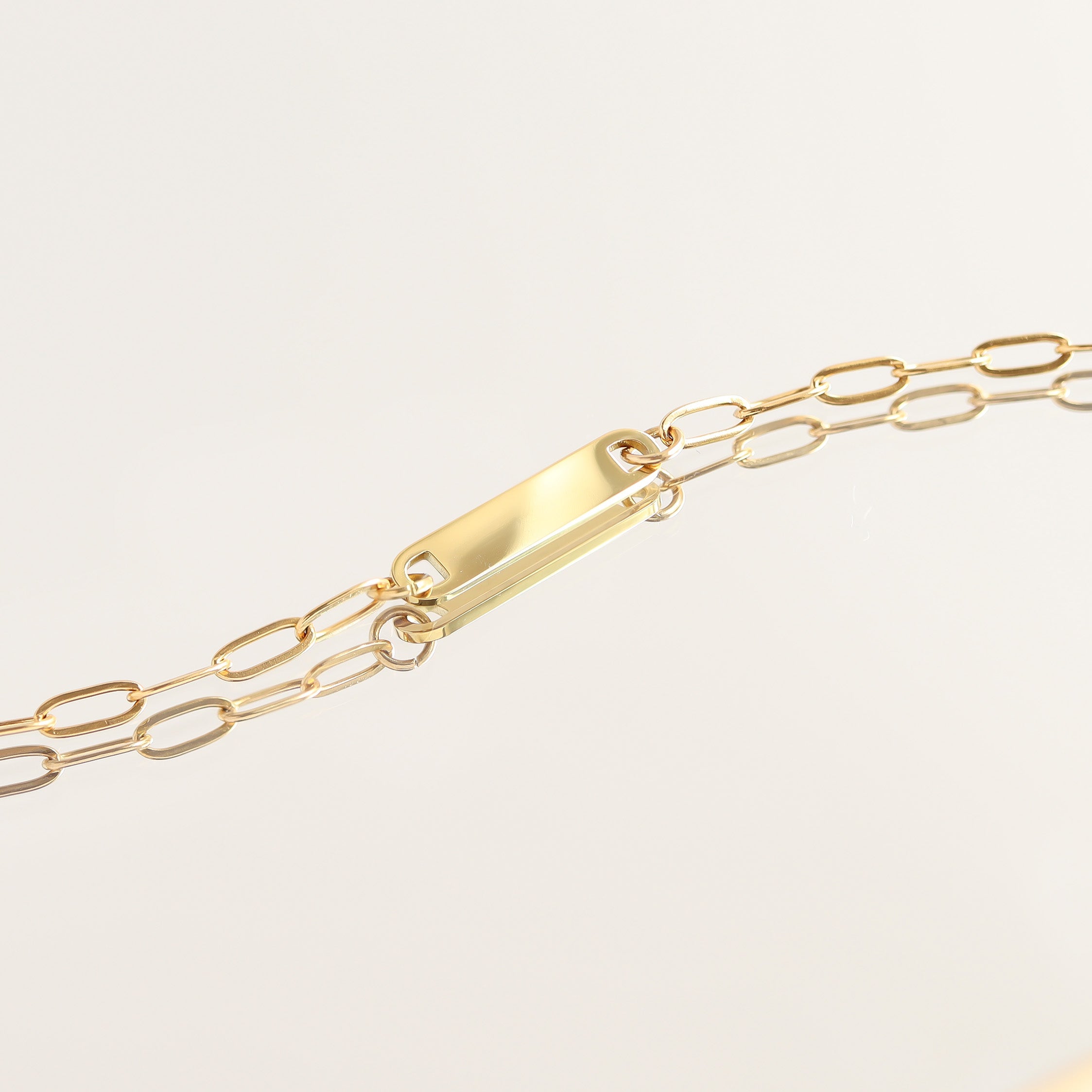 18K Gold PVD Stainless Steel Blank Bar Connector Charm