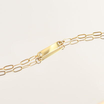 18K Gold PVD Stainless Steel Blank Bar Connector Charm