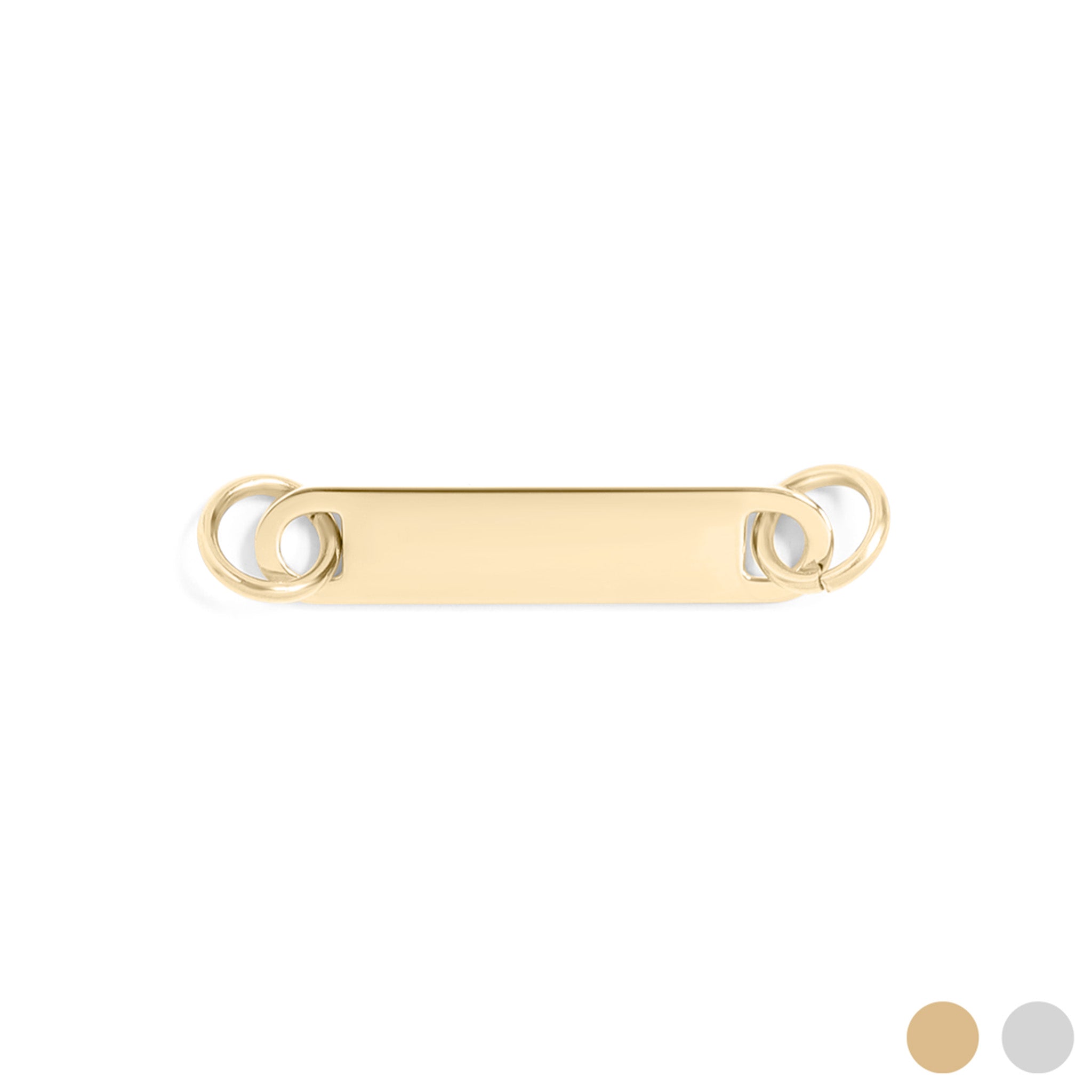 18K Gold PVD Stainless Steel Blank Bar Connector Charm