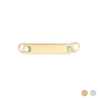 18K Gold PVD Stainless Steel Blank Bar Connector Charm