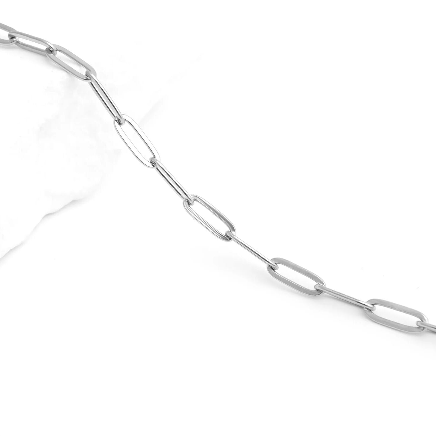 18K Gold PVD Stainless Steel Paperclip Anklet