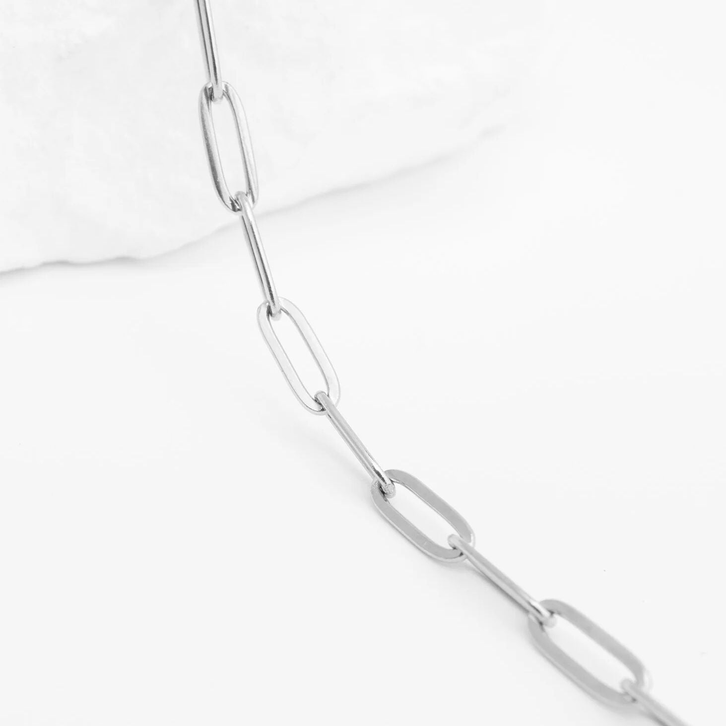 18K Gold PVD Stainless Steel Paperclip Anklet
