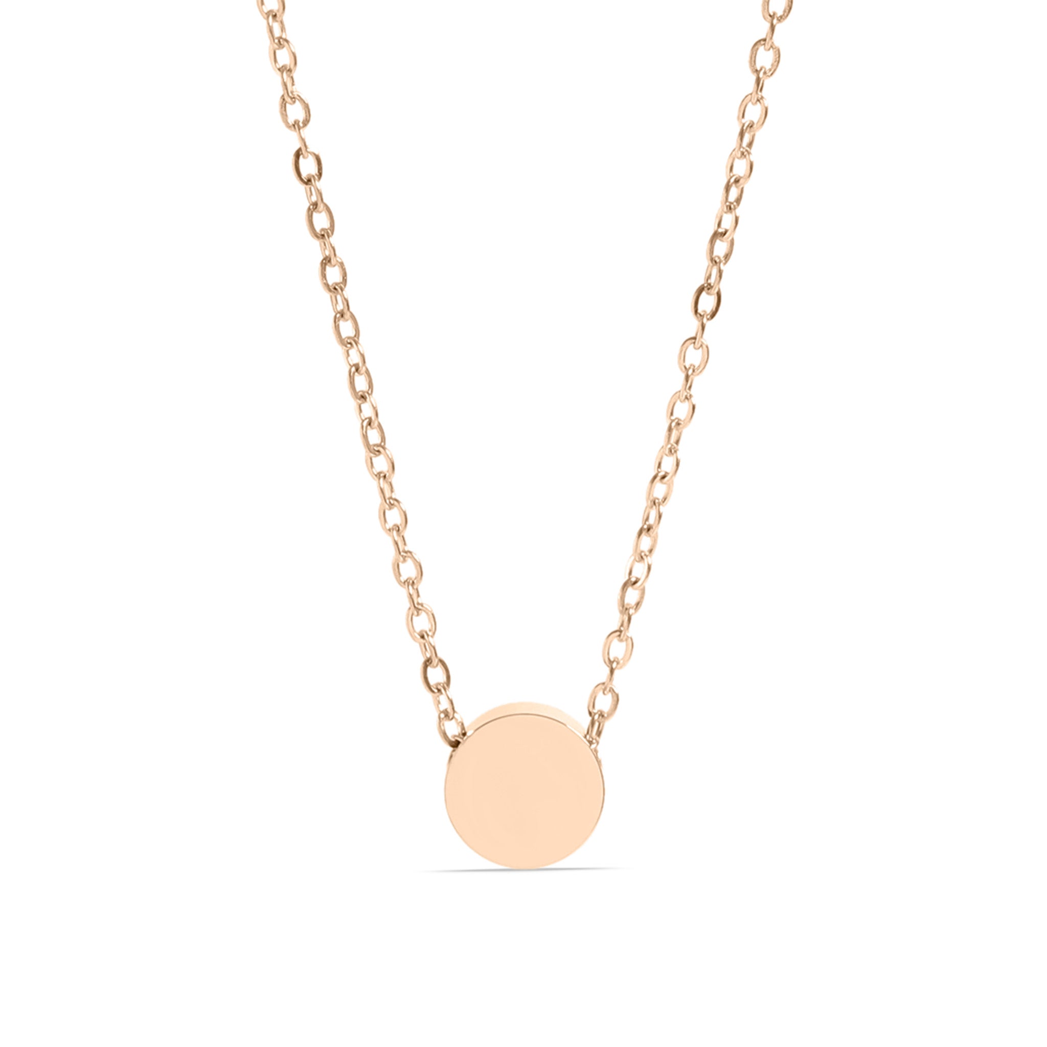 18K Gold PVD Stainless Steel Mini Circle Necklace