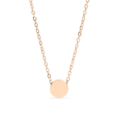 18K Gold PVD Stainless Steel Mini Circle Necklace
