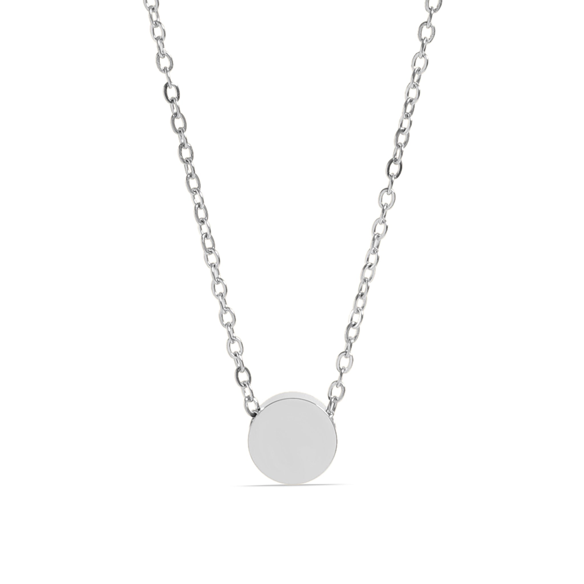 18K Gold PVD Stainless Steel Mini Circle Necklace