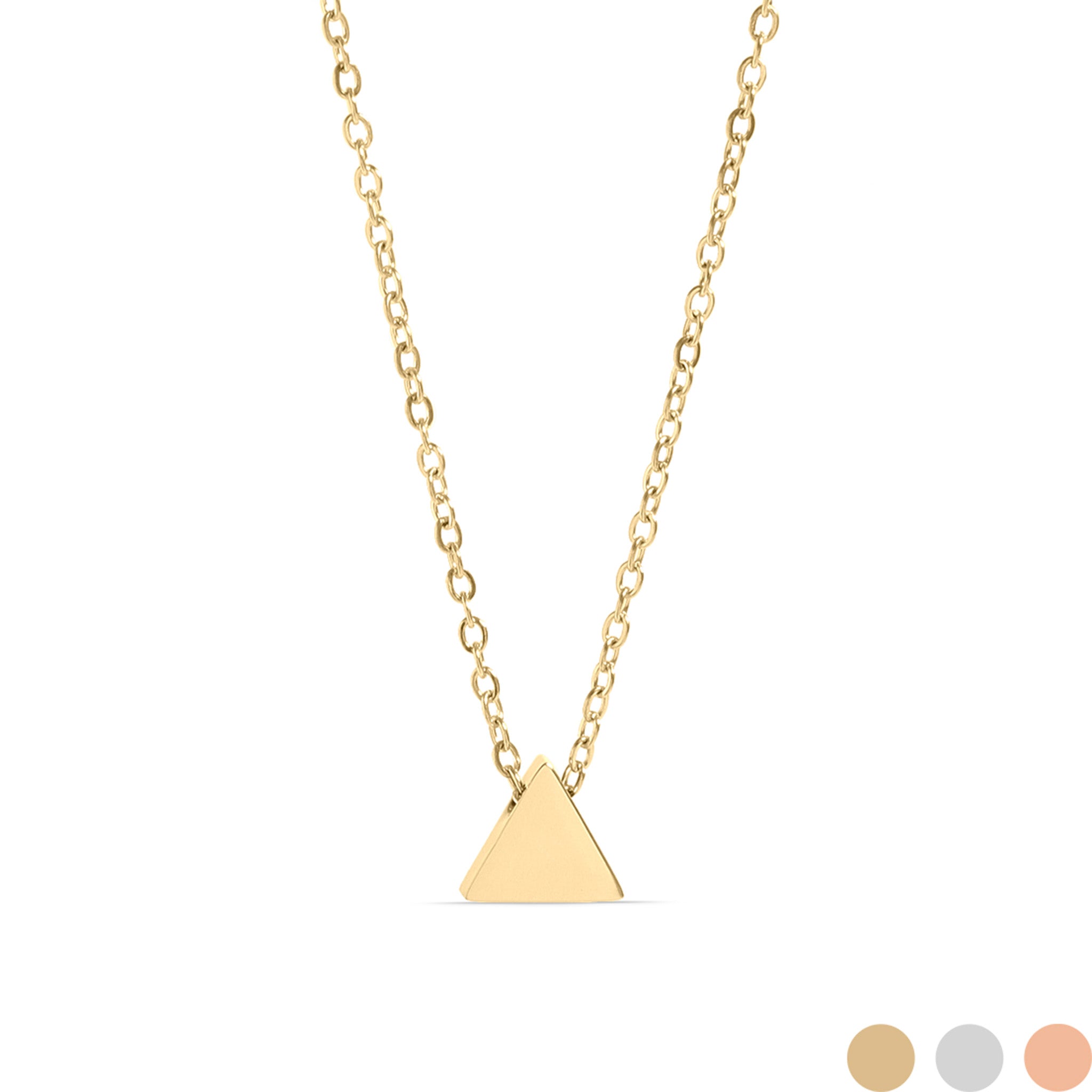 18K Gold PVD Stainless Steel Mini Triangle Necklace