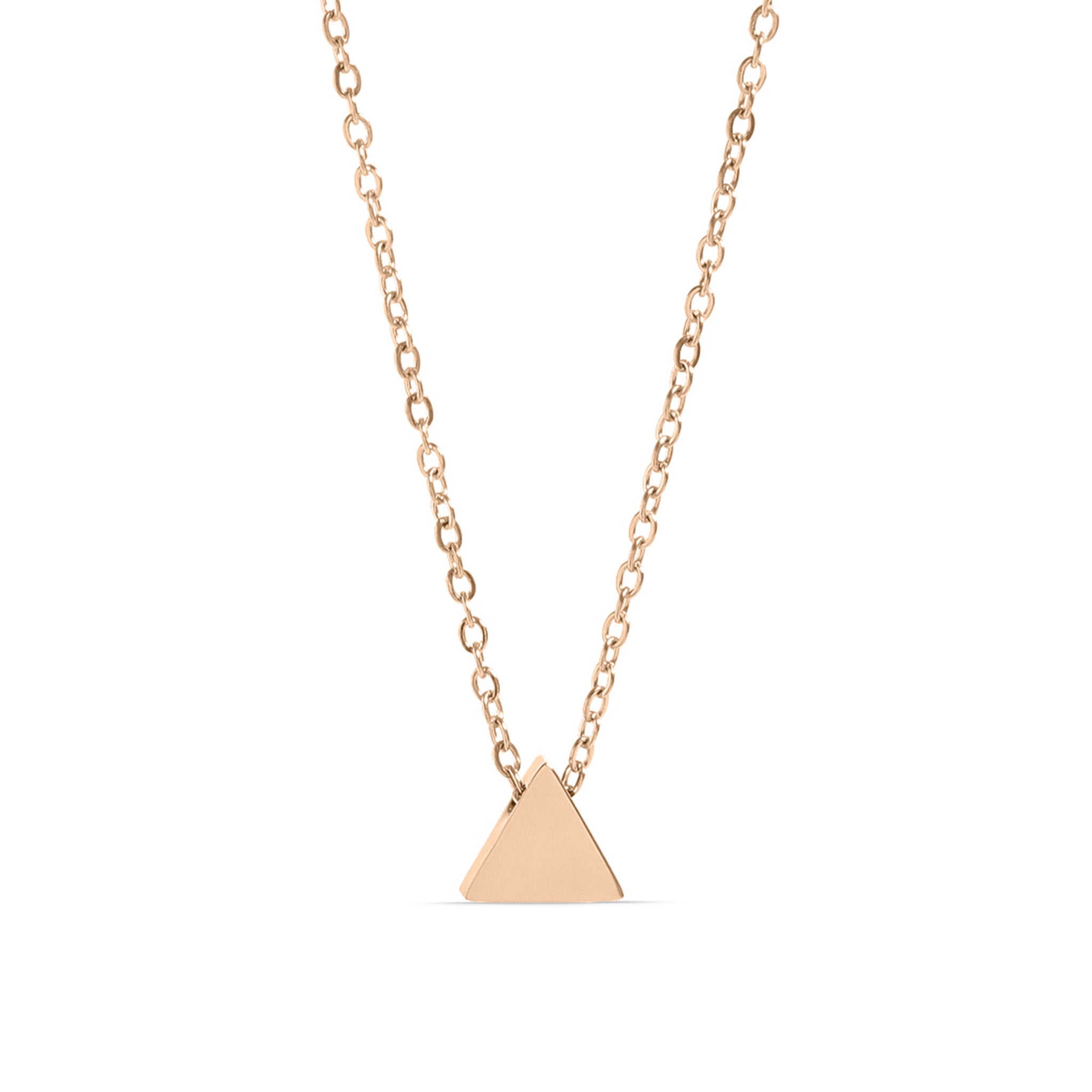 18K Gold PVD Stainless Steel Mini Triangle Necklace