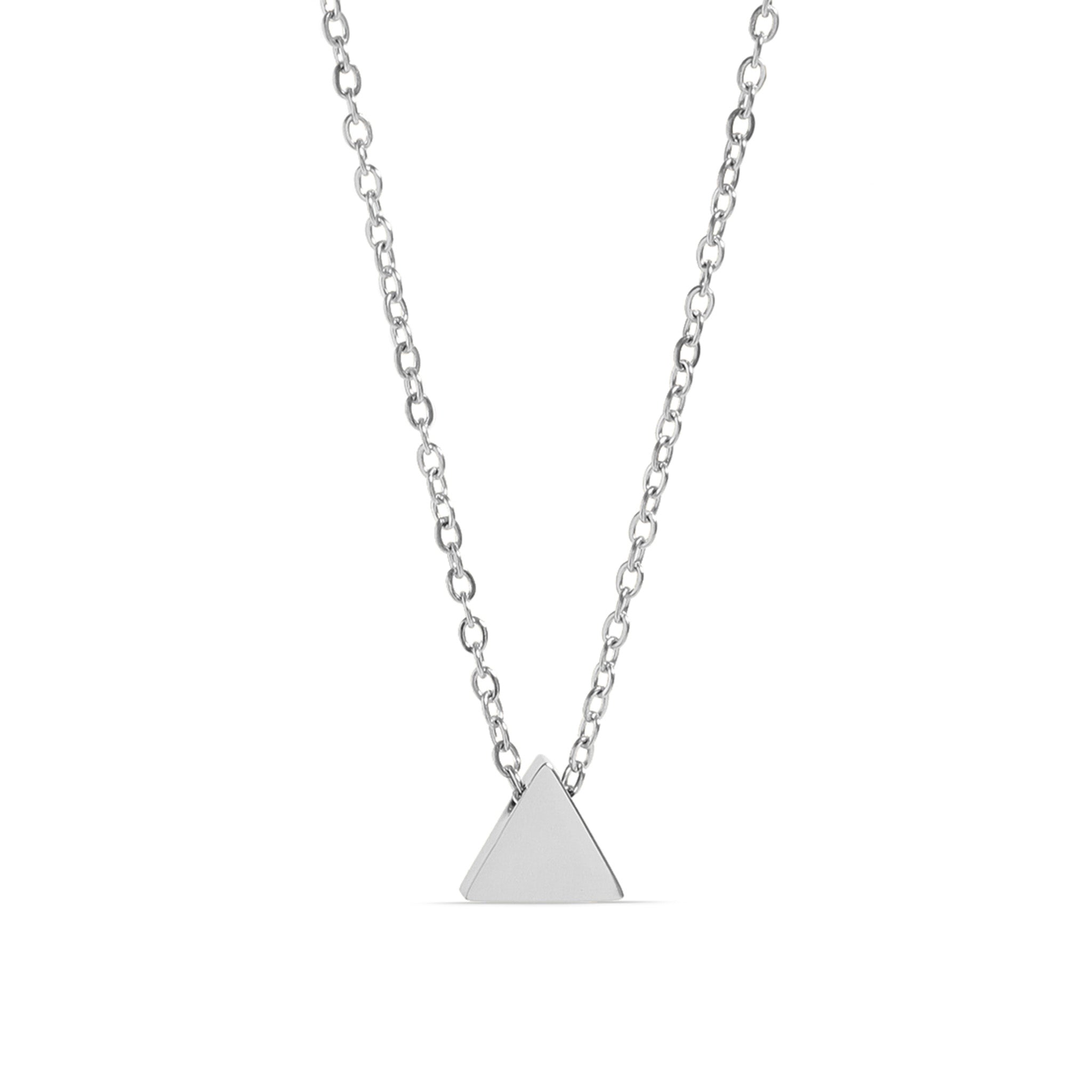 18K Gold PVD Stainless Steel Mini Triangle Necklace