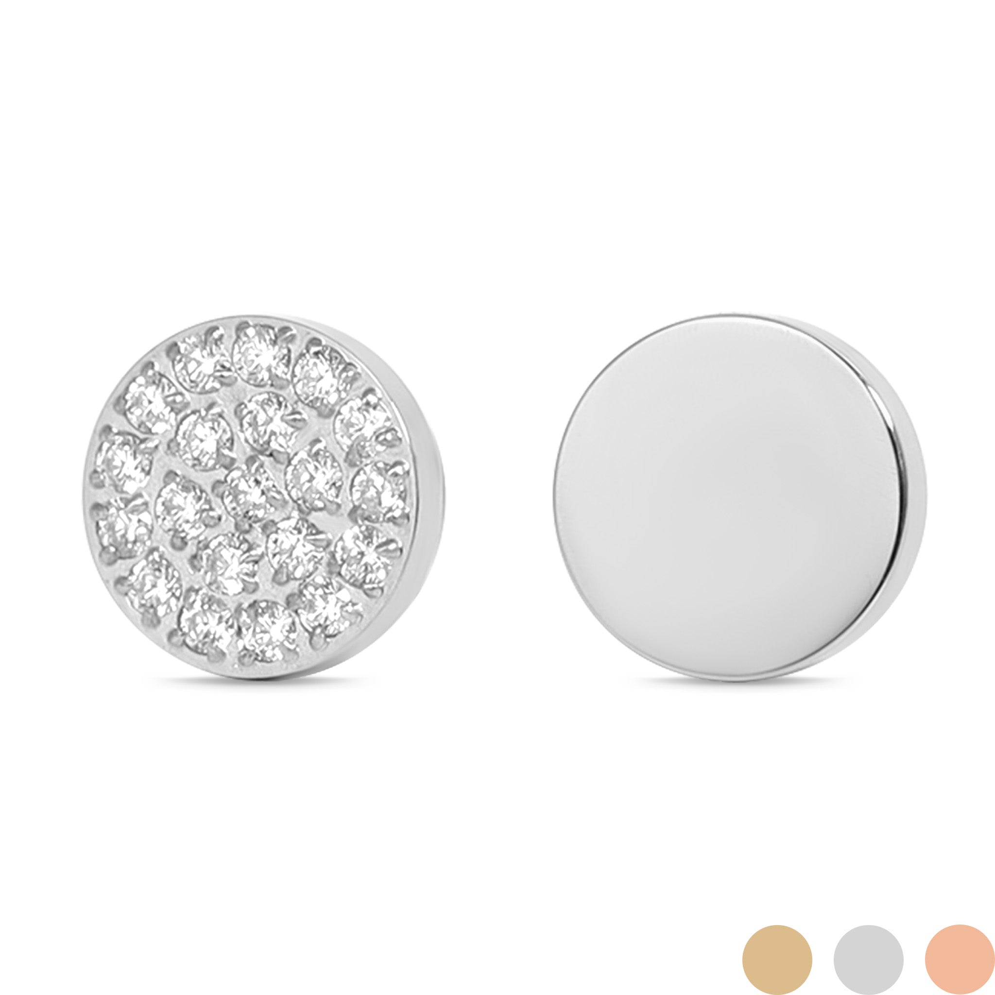 Stainless Steel Engravable 2 Piece Round Smart Watch Charm Set